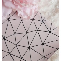 Переплетный кожзам геометрия нежно-розовый 30*70 см