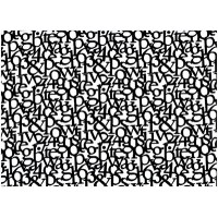 Ткань для пэчворка PEPPY Буквы Абстракция черно-белый, 50*55 см