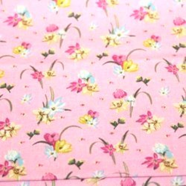 Ткань для пэчворка PEPPY Весенний этюд, розовый, 50*55 см