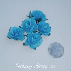 Роза 2,5 см, голубой