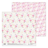 Бумага для скрапбукинга Королевский фламинго, 30.5х30.5 см 2655787