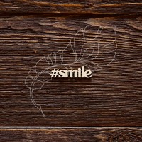 Чипборд надпись #smile (3,7х1 см), CB541