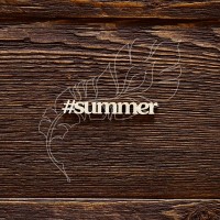 Чипборд надпись #summer (5,5х0,8 см), CB547