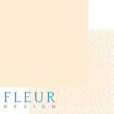 Лист базовой двусторон. бумаги от FLEUR design нежно-розовый 190 гр/м 30х30 см