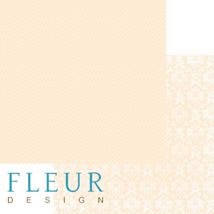 Лист базовой двусторон. бумаги от FLEUR design нежно-розовый 190 гр/м 30х30 см