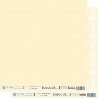 Лист двусторон. бумаги  Кремовый , коллекция Шебби Шик Базовая, 30х30 см пл. 190 гр
