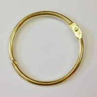 Кольцо разъемное 19 мм, золотое  (2 шт)