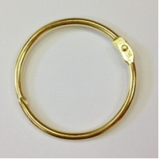 Кольцо разъемное 38 мм, золотое (2 шт)