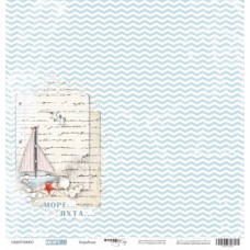 Лист односторонней бумаги 30x30 от Scrapmir Кораблик из коллекции Море (SM0700003)