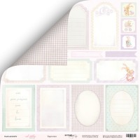 Лист двусторонней бумаги 30x30 от Scrapmir Карточки из коллекции Little Bunny(SM2400009)