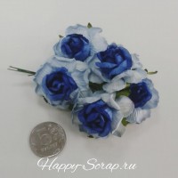 Роза 4 см, голубая
