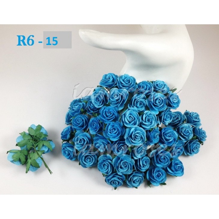 Роза 2,5 см, темно-голубой