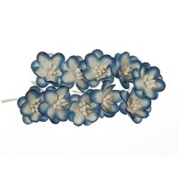 Набор цветки вишни из бумаги, упак./10 шт. белый/синий (SCB300215)