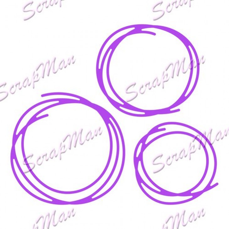 Ножи для вырубки Circles Doodle (Круги) от ScrapMan